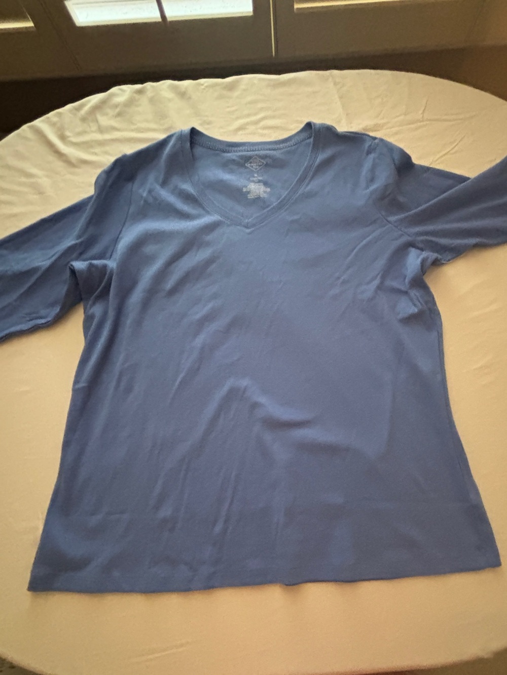 St. John’s Bay Purple V-Neck Cotton T-Shirt Women’s XL New w Tags